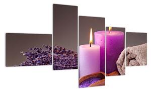 Obraz - Relax, svíčky (150x85cm)