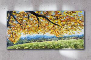 Obraz na skle Obraz na skle Podzimní listí strom