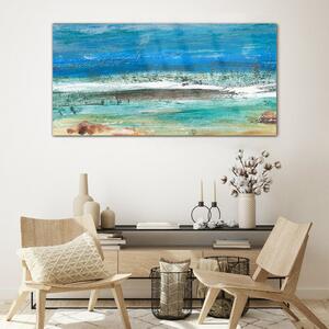 Obraz na skle Obraz na skle Abstrakce pláže moře vlny