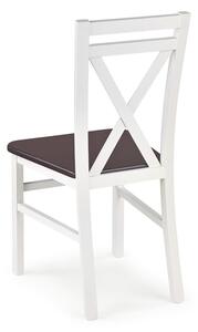 Halmar Jídelní židle Dariusz 2, bílá/tmavý ořech