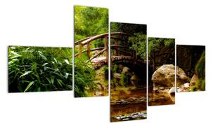 Obraz dřevěného mostu (150x85cm)