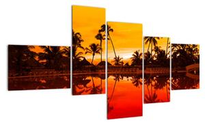 Obraz - tropická krajina (150x85cm)
