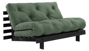 Zelená rozkládací pohovka 140 cm Roots Black Night – Karup Design