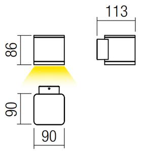 Venkovní nástěnné LED svítidlo s IP54