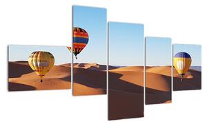 Obraz- horkovzdušné balóny v poušti (150x85cm)