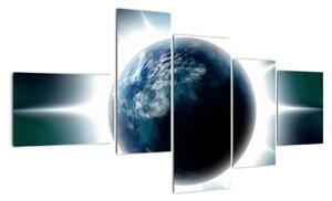 Moderní obraz zeměkoule (150x85cm)