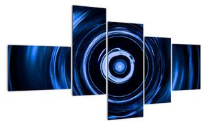 Modrý abstraktní obraz (150x85cm)