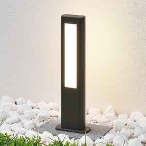 Podstavná lampa Lucande LED Mhairi, hranatá, antracitová, 50 cm