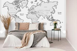 Tapeta mapa světa s šedým okrajem