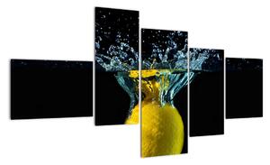 Obraz citrónu ve vodě (150x85cm)