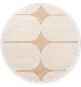 NORTHRUGS Kusový koberec Duet Bowen Beige/White kruh - na ven i na doma - 160x160 cm