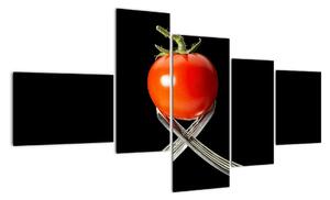 Obraz - rajče s vidličkami (150x85cm)