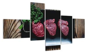 Obraz - steaky (150x85cm)