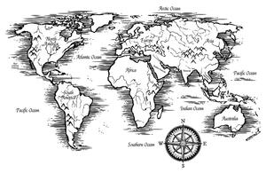 Tapeta mapa světa v nádherném provedení