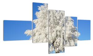 Zasněžený strom - obraz (150x85cm)