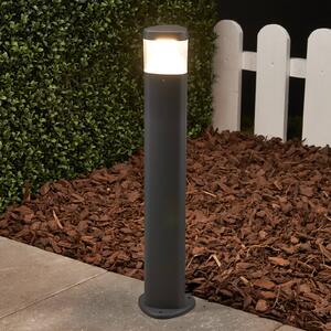 Lucande LED podlahová lampa Milou, výška 50 cm, antracitová, hliník, Černá, Hliník, Moderní