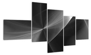 Černobílý abstraktní obraz (150x85cm)