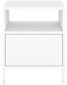 Bílý lakovaný noční stolek Skandica Mirka 40 x 40 cm