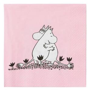 Papírové ubrousky Moomin 33x33 cm Love