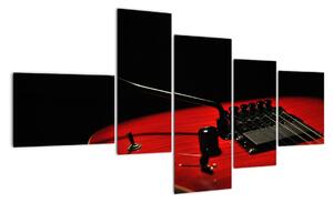 Obraz červené kytary (150x85cm)