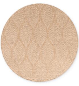 NORTHRUGS Kusový koberec Duet Liora Beige/White kruh - na ven i na doma - 160x160 cm