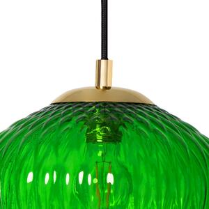 Luxusní závěsné svítidlo ze zeleného foukaného skla