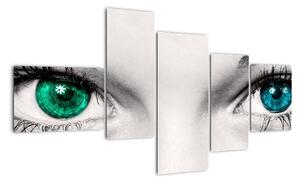 Obraz - detail zelených očí (150x85cm)