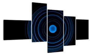 Modré kruhy - obraz (150x85cm)