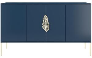 Tmavě modrá lakovaná komoda Skandica Merlin 138 x 40 cm