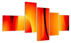 Oranžový abstraktní obraz (150x85cm)