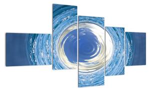 Moderní obraz - modrá abstrakce (150x85cm)