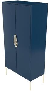 Tmavě modrá lakovaná skříň Skandica Merlin 160 x 80 cm