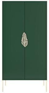 Zelená lakovaná skříň Skandica Merlin 160 x 80 cm