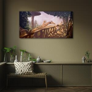Obraz na skle Obraz na skle Abstrakce veverka žirafa