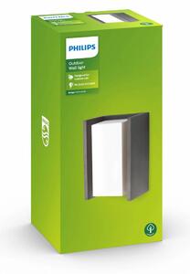 Philips myGarden Bridge nástěnné světlo E27 antracit, stmívatelný, Černá, Hliník, Moderní