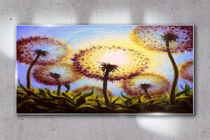 Obraz na skle Obraz na skle Abstrakce květiny tupé