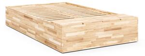 Dvoulůžková postel z borovicového dřeva s úložným prostorem s roštem v přírodní barvě 140x200 cm Basement Bed – Karup Design