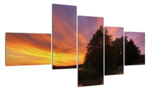 Barevný západ slunce - obraz (150x85cm)