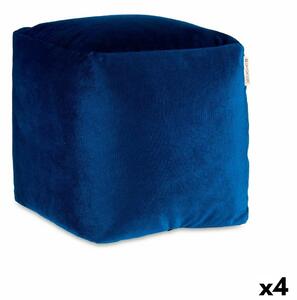 Gift Decor Taburet Modrý samet 30 x 30 x 30 cm 4 kusy