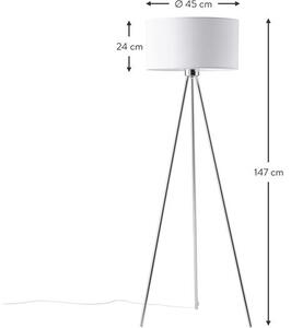 Stativová stojací lampa s látkovým stínidlem Cella