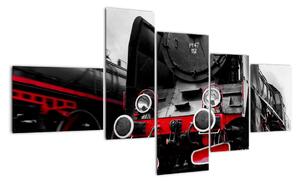 Stará lokomotiva - obraz (150x85cm)