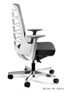 UNIQUE Kancelářská židle SPINELLY M, bílá/šedá