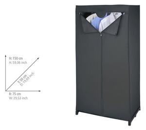 Černá látková šatní skříň 75x150 cm Deep – Wenko