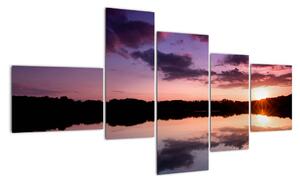 Západ slunce na vodě - obraz na stěnu (150x85cm)