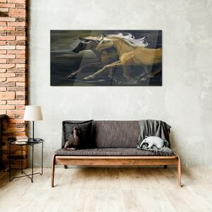 Obraz na skle Obraz na skle Abstrakce zvířat Koně