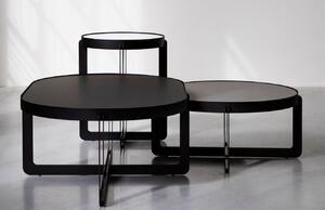 Šedý lakovaný konferenční stolek Banne Centre 68 cm s kovovou podnoží
