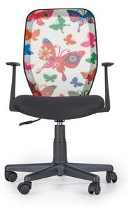 Halmar Dětská síťovaná židle Kiwi Butterfly, černá s motýlky