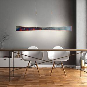 Quitani LED závěsné svítidlo Lian, zlatá oxidovaná, stmívatelný, Hnědá / rez, Obývací pokoj / jídelna, Hliník, Design