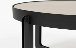 Šedý lakovaný konferenční stolek Banne Centre 68 cm s kovovou podnoží