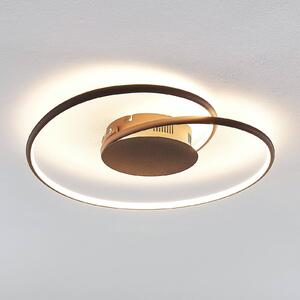 Lindby LED stropní svítidlo Joline, Ø 45 cm, rezavě hnědá, kov
